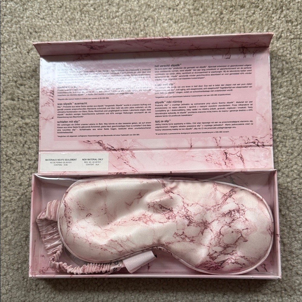 Slip Pink Marble Face Mask
